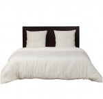 Housse de couette + taies gaze de microfibre 240 x 260 cm blanc