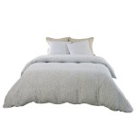 Housse de couette + taies gaze de coton 240 x 260 cm Murmure
