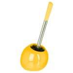 Brosse WC avec Porte-Brosse - Design Moderne et Compact moutarde