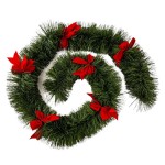 Guirlande de Noel XL 2.7 m avec noeuds 6 plis