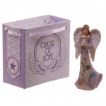 Statuette Ange porte-bonheur dans sac cadeau - Celestial Charms parme