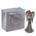 Statuette Ange porte-bonheur dans sac cadeau - Celestial Charms bleu