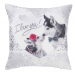 Housse de coussin 40 x 40 cm Husky love