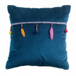 Coussin Velours Pampilles Collection Plumis