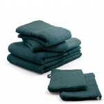 Lot de Serviettes de toilette et gants de toilette 70 x 130 cm Elegance bleu
