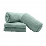 Lot de 4 Serviettes de toilette 70 x 130 cm Elegante celadon