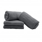 Lot de 4 Serviettes de toilette 70 x 130 cm Elegante anthracite