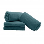Lot de 4 Serviettes de toilette 70 x 130 cm Elegante bleu