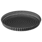 Plat  tarte perfor  Fond amovible  Mtal  D 28 cm