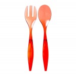 Lot de 2 couverts a salade 6 x 29 cm Grand Chef rose