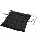 Coussin de chaise assise matelass 40 x 40 cm Noir