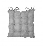 Assise matelasse Suede Uni Suedine Gris clair