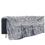 Plaid a poil doux 180 x 220 cm Antartic Gris