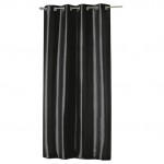 Rideau � oeillets schantung 140 x 280 cm Shana noir