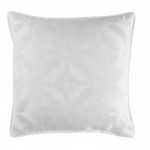 Coussin tisse Jacquard 60 x 60 cm chic Majestic blanc