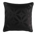 Coussin tisse Jacquard 60 x 60 cm chic Majestic noir