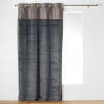 Rideau  oeillets 140x240cm velours Duchesse Anthracite