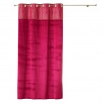 Rideau � oeillets 140 x 240 cm Duchesse framboise
