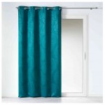 Rideau � oeillets occultant 140 x 240 cm Tropicaline petrole