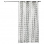 Rideau a oeillets 140 x 240 cm geometrique Letike blanc