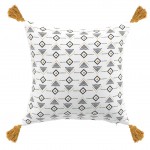 Coussin Pompons geometrique Letikos