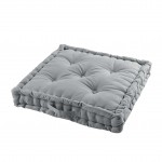Coussin de sol matelass� en coton gris 60cm