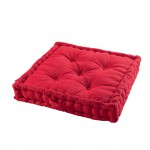 Coussin de sol matelass� en coton Rouge 60cm
