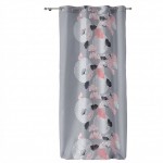 Rideau � oeillets 140 x 260 cm Blush Eden gris