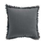 Coussin a franges 45 x 45 cm Vanina anthracite