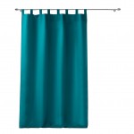 Rideau � passants 140 x 260 cm Uni bleu p�trole