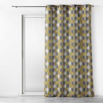 Rideau  oeillets 140 x 260 cm Palpito jaune anthracite
