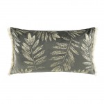 Coussin franges Tropic Adelore anthracite
