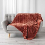 Plaid flanelle 125x150cm Galie rose