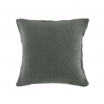 Coussin gaze de coton 40x40cm Angeliase anthracite