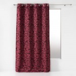 Rideau a oeillets jacquard 140 x 260 cm Rosaline bordeaux