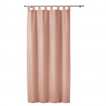 1 Rideau � passants uni  Essentiel rose poudre 140 x 260 cm