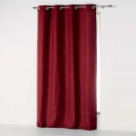 Rideau a oeillets Microfibre Absolu Bordeaux 140 x 280 cm