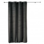 Rideau a oeillets effet velours 140 x 240 cm Velvetine anthracite