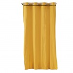 Voilage � oeillets en coton lave 135 x 240 cm Lanette jaune