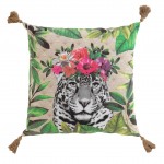 Coussin pompons Alexis le tigre