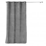 Rideau a oeillets velours 140 x 260 cm Cottele gris