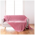 Plaid flanelle 180 x 220 cm Aryas rose