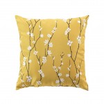 Coussin 45 x 45 cm Fleur de Sakura jaune