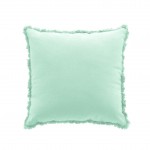 Coussin a franges 45 x 45 cm Evea sauge