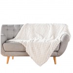 Plaid poils doux et sherpa 125 x 150 cm Breetzy creme