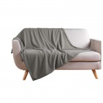 Plaid bouclette 180 x 220 cm Wooly gris