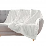 Plaid flanelle relief 125 x 150 cm Mini Breetzy creme