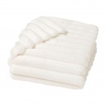 Plaid effet peluche polaire 125 x 150 cm Serenity creme