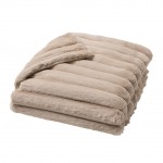 Plaid effet peluche polaire 125 x 150 cm Serenity sable
