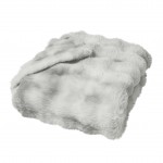 Plaid effet peluche et polaire 180 x 220 cm Mountain gris